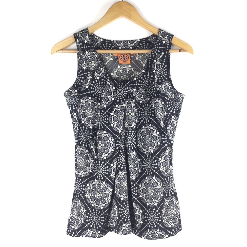 Tory Burch black Patterned Tank Top